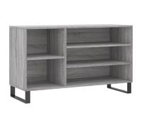Eleganz Scarpiera Grigio Sonoma 102 x 36 x 60 cm in legno e metallo - Scarpiera salvaspazio per piccoli spazi e famiglie - Stabile e durevole conservazione delle scarpe