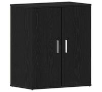 Eleganz Scarpiera in legno effetto rovere nero, 60 x 35 x 70 cm, pratico spazio per scarpe in corridoio, soggiorno o camera da letto, scaffale stabile per ordine e stile