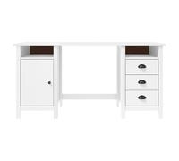 Eleganz Scrivania Hill Bianco 150 x 50 x 74 cm in legno massello di pino - Posto di lavoro in ufficio grande - Durevole e naturale - Perfetto per l'ufficio casa e l'ufficio