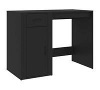 Eleganz Scrivania per ufficio, colore nero, 100 x 49 x 75 cm, in materiale di legno, durevole e salvaspazio, per lavori efficienti in ufficio