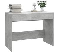 Eleganz Scrivania per ufficio grande, grigio cemento, 101 x 50 x 76,5 cm, materiale in legno, durevole e salvaspazio, ideale per lavori moderni, design elegante