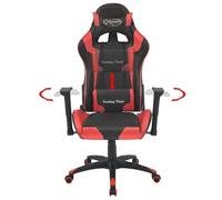Eleganz Sedia da ufficio da gioco, inclinabile, con imbottitura in similpelle, telaio in legno e acciaio, base in nylon, ergonomica e durevole, per home office e gaming
