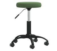 Eleganz Sedia da ufficio girevole in tessuto di velluto verde scuro - Sedia da scrivania di alta qualità con seduta ergonomica per ufficio e ufficio