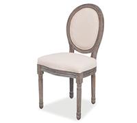 Eleganz Sedie da sala da pranzo 4 pezzi tessuto crema - pouf comodo ed elegante per soggiorno e sala da pranzo | Design durevole per famiglie e host
