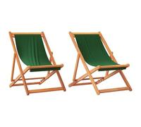 Eleganz Sedie da spiaggia pieghevoli, 2 pezzi, in legno di eucalipto massiccio con finitura a olio e tessuto 100% poliestere, leggere e robuste per giardino, spiaggia e campeggio, pratici mobili da