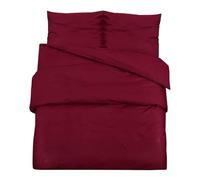Eleganz Set copripiumino rosso bordeaux, 260 x 220 cm, in microfibra leggera per tutte le stagioni, traspirante e facile da pulire, perfetto comfort durante il sonno