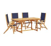 Eleganz Set da giardino in legno massiccio di acacia, trattato con olio, durevole e resistente alle intemperie, per terrazza e giardino