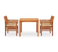 Eleganz Set da pranzo da giardino in legno di acacia trattato con olio, durevole ed ecologico per terrazza e giardino, perfetto per famiglie e divertimento all'aperto