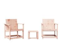 Eleganz Set di 3 lounge da giardino in legno massiccio di Douglas - naturale e durevole per terrazza e giardino - Eco-Friendly & non trattato