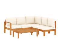 Eleganz Set di 4 divani da giardino in legno massiccio di acacia, trattato con olio, durevole ed elegante, per terrazza e giardino