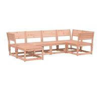 Eleganz Set di 6 divani da giardino in legno di Douglas massiccio, non trattato, durevole ed ecologico, perfetto per giardino, terrazza o balcone