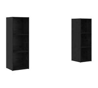 Eleganz Set di mobili per TV, 2 pezzi, in legno di quercia nera, in legno di quercia, moderno, con spazio per il soggiorno, 107 x 35 x 37 cm, stabile e salvaspazio