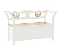 Eleganz Sgabello da toeletta in legno massello di abete - Panca bianca 107 x 45 x 75,5 cm - Elegante e durevole per camera da letto e soggiorno