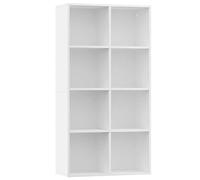 Eleganz Sistema di scaffalatura libreria bianco 66 × 30 × 130 cm in legno - Elegante miracolo di spazio per soggiorno e ufficio
