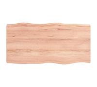 Eleganz Solid Wood Table Top 100 x 50 x (2 - 4) cm Treated Live Edge - Durable & Eco-Friendly for Dining, Kitchen, or Office - Handmade Natural Beauty