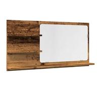 Eleganz Specchio da bagno con ripiani, effetto legno antico, 90 x 11 x 45 cm, mobili da bagno in legno e vetro, elegante e pratico per il bagno moderno