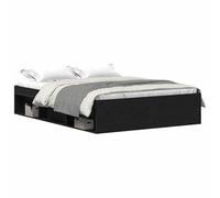 Eleganz Struttura del letto senza materasso, 120 x 200 cm, moderna per camera da letto, effetto rovere e nero, struttura stabile per un sonno riposante