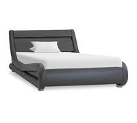 Eleganz Struttura letto 100 x 200 cm - Grigio ecopelle - Letto moderno con illuminazione per camera da letto - Salvaspazio & Durevole