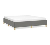 Eleganz Struttura letto 160 x 200 cm grigio scuro tessuto - letto moderno senza materasso per camera da letto, durevole e stabile, facile da montare
