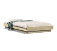 Eleganz Struttura letto con rovere Sonoma 100 x 200 cm - Moderno letto in legno con illuminazione per camera da letto, elegante e durevole