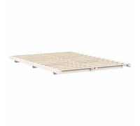 Eleganz Struttura letto con testiera in legno massello di pino 150 x 200 cm - Letto pavimento bianco per camera da letto moderna - Durevole ed ecologico