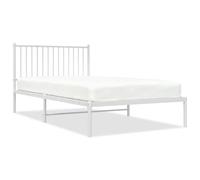 Eleganz Struttura letto con testiera - Letto in metallo bianco 107 x 203 cm - Struttura robusta per camera da letto - Design moderno per un sonno riposante