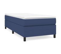Eleganz Struttura letto senza materasso 100 x 200 cm tessuto blu - Telaio letto moderno e stabile per camera da letto, ideale per piccoli spazi, facile da montare