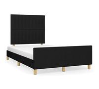 Eleganz Struttura letto senza materasso 120 x 200 cm - Moderno letto in tessuto nero per camera da letto, durevole e stabile con spazio di archiviazione, ideale per piccoli spazi e camere dei ragazzi