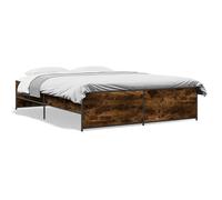 Eleganz Struttura per letto in legno e metallo, 160 x 200 cm, per camera da letto, durevole e stabile, con spazio sotto il letto, ideale per piccoli spazi