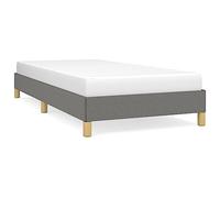 Eleganz Struttura per letto senza materasso, 80 x 200 cm, tessuto grigio scuro, moderna, per camera da letto, stabile sospensione con testiera, salvaspazio e durevole