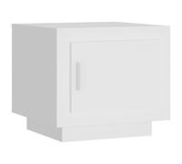 Eleganz Tavolino da salotto, bianco, 51 x 50 x 45 cm, in materiale di legno, moderno, durevole e salvaspazio, per piccoli spazi