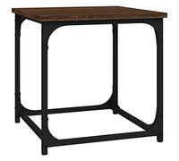 Eleganz Tavolino marrone effetto quercia 40 x 40 x 40 cm in legno e acciaio, moderno tavolo da soggiorno per piccoli spazi, durevole ed elegante