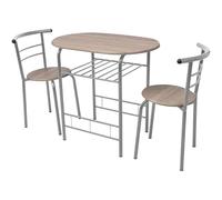 Eleganz Tavolo da colazione in MDF con telaio in ferro - Set moderno per cucina o soggiorno, durevole e salvaspazio