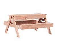Eleganz Tavolo da picnic in legno massello con sabbiera per bambini | Mobili da giardino in Douglasie | Non trattato e durevole | Ideale per famiglie e attività all'aperto