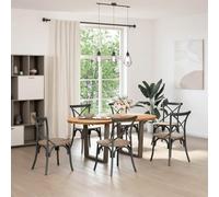 Eleganz Tavolo da pranzo in rovere massiccio, finemente levigato e laccato chiaro, 180 x 90 x 74 cm, ovale, perfetto per soggiorno o sala da pranzo, durevole ed elegante