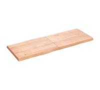 Eleganz Tavolo in legno di quercia massiccio, 160 x 60 cm, con bordo dell'albero, naturale e durevole, per soggiorno o cucina, trattato con smalto per una durata ottimale