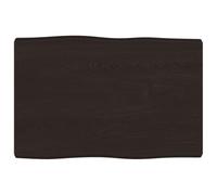 Eleganz Tavolo in legno di quercia massiccio, 60 x 40 cm, con superficie scura, bordo dell'albero, durevole ed elegante per soggiorno o cucina