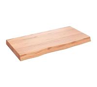 Eleganz Tavolo in legno di quercia massiccio, 80 x 40 cm, naturale e durevole, per cucina, soggiorno o ufficio, trattato con smalto per una cura ottimale