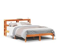 Eleganz Telaio letto con testiera, 140 x 190 cm, marrone cerato, moderno letto in legno per camera da letto, durevole e stabile, salvaspazio per piccoli spazi