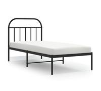 Eleganz Telaio letto con testiera 90 x 200 cm - Moderno letto in metallo nero per camera da letto - Struttura stabile per un sonno riposante
