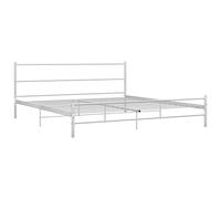 Eleganz Telaio letto in metallo 180 x 200 cm bianco - Telaio di alta qualità per letto matrimoniale, durevole e stabile, perfetto supporto per dormire per un sonno riposante