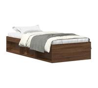 Eleganz Telaio letto marrone effetto rovere 90 x 190 cm - Telaio in legno massello per un sostegno stabile, camera da letto mobili effetto rovere naturale - ideale per piccoli spazi