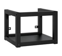 Eleganz Telaio per lavabo da bagno, nero, 40 x 38 x 31 cm, in ferro verniciato a polvere, robusto supporto da parete per piccoli bagni
