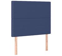 Eleganz Testate 2 pezzi blu 80x5x78/88 cm tessuto - Rivestimento letto di alta qualità per camera da letto durevole e confortevole - Complemento perfetto per il vostro letto