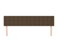 Eleganz Testate 2 pezzi marrone scuro 90 x 5 x 78/88 cm tessuto - Testate per letto di alta qualità per camera da letto durevole ed elegante - Complemento perfetto per il vostro letto