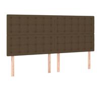 Eleganz Testate 4 pezzi marrone scuro 80 x 5 x 78/88 cm tessuto - Rivestimento letto di alta qualità per camera da letto durevole ed elegante - Soluzione perfetta per un'atmosfera accogliente