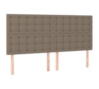Eleganz Testate 4 pezzi, tortora 80 x 5 x 78/88 cm, tessuto - Testate per letto di alta qualità per camera da letto, durevoli ed eleganti, complemento perfetto per il vostro letto