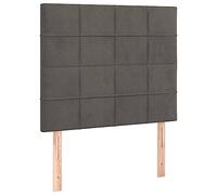 Eleganz Testiera 2 pezzi grigio scuro 80x5x78/88 cm velluto - Testiera di alta qualità per letto matrimoniale, camera da letto di lusso, morbida e durevole - Complemento perfetto per camera da letto