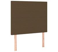 Eleganz Testiera 2 pezzi marrone scuro 80 x 5 x 78/88 cm tessuto - Rivestimento di alta qualità per camera da letto durevole ed elegante - Complemento perfetto per il tuo letto