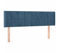 Eleganz Testiera con orecchie - Blu scuro 147 x 16 x 78/88 cm - Rivestimento in velluto per letti e camera da letto - lusso e comfort per la vostra casa
